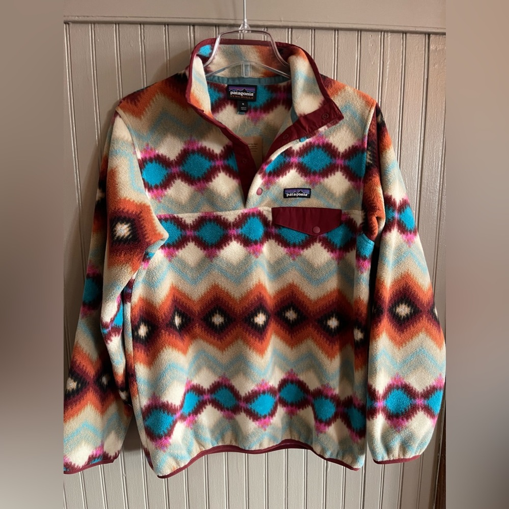 BNWTS NEW DEADSTOCK RARE PATAGONIA TIMBER TWIST RED CINDER SYNCHILLA FLEECE